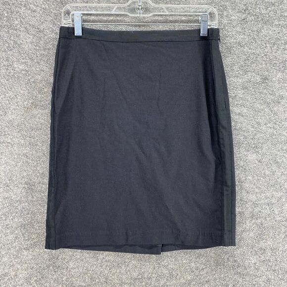 Max Studio Dresses & Skirts - Max Studio Skirt Women 6 Black Straight Midi Zipper Mid Rise Lined Rayon Casual